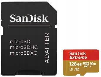 Купить Карта памяти SANDISK microSDXC Extreme A2 128 ГБ: отзывы, фото, характеристики в интерне-магазине Aredi.ru