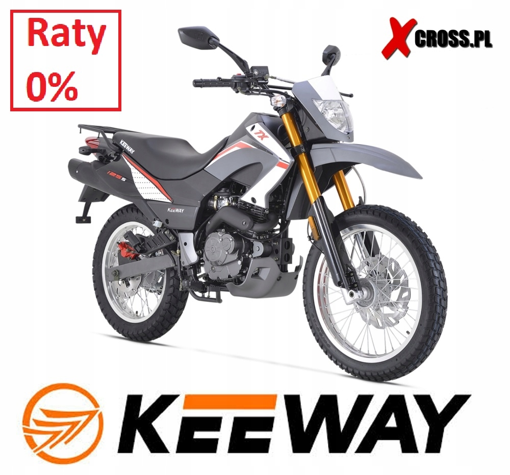 MOTOCYKL KEEWAY TX 125 ENDURO Cross Prawko B raty%