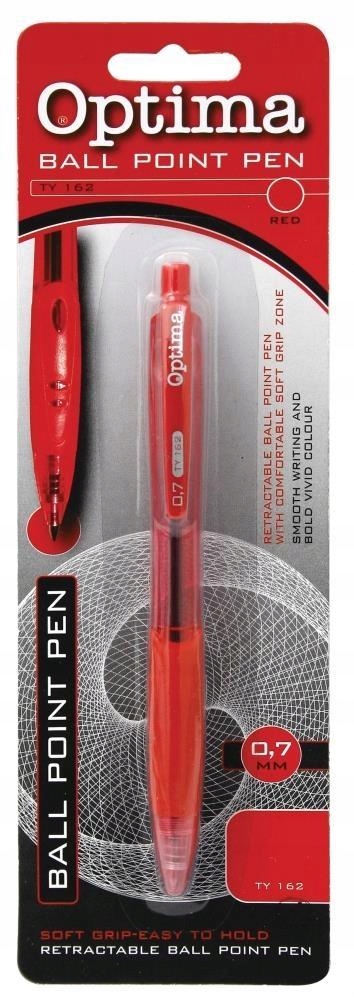 Długopis kulkowy TY 163 czerwony OPTIMA