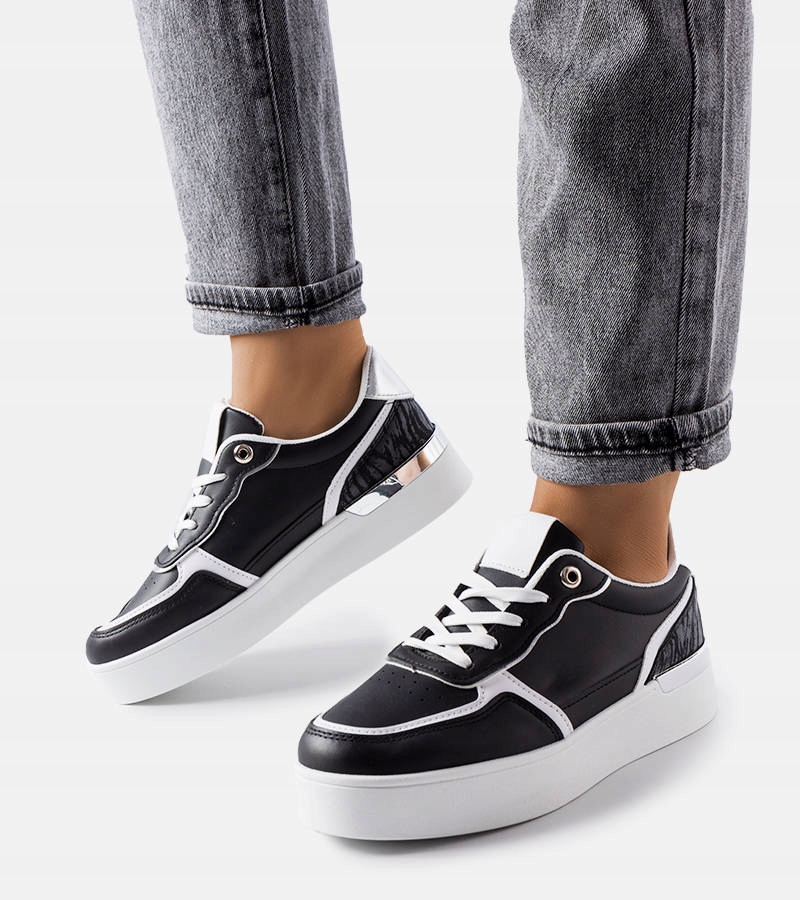 Czarne sneakersy na platformie Tooele 36