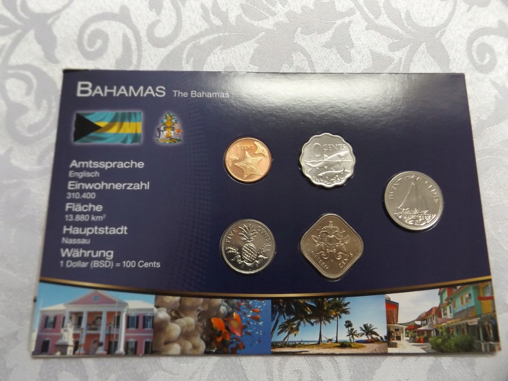 Wyspy Bahama 1992-2007 Set monet Blister 5 x UNC
