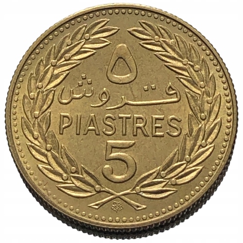 53369. Liban - 5 piastrów - 1972r.