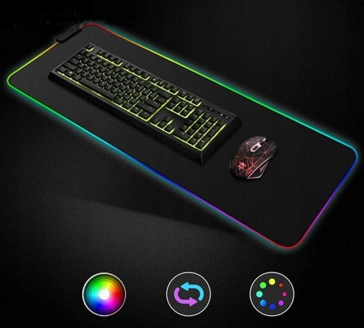 Купить Коврик для игровой мыши со светодиодной подсветкой RGB, БОЛЬШОЙ XXL: отзывы, фото, характеристики в интерне-магазине Aredi.ru