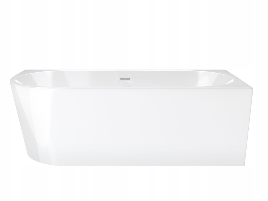 Wanna narożna Corsan Intero prawa 160 cm z wykończeniem białym