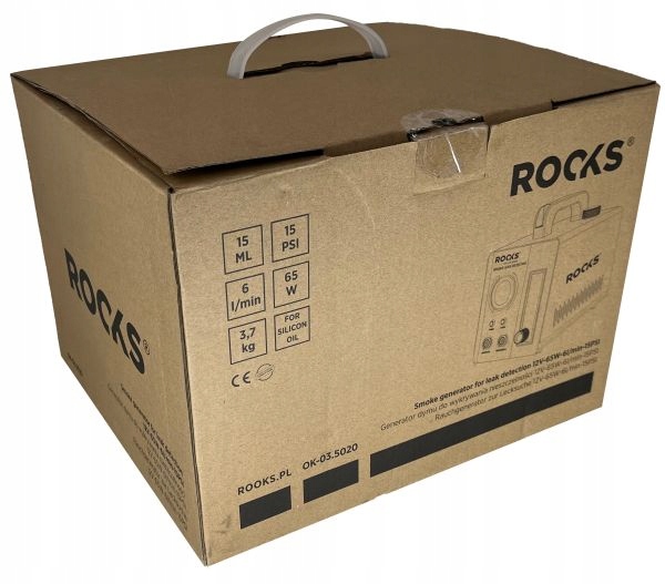 ROOKS GENERATOR DYMU DO WYKRYWANIA NIESZCZELNOŚCI 12V-65W-6L/MIN-15PSI