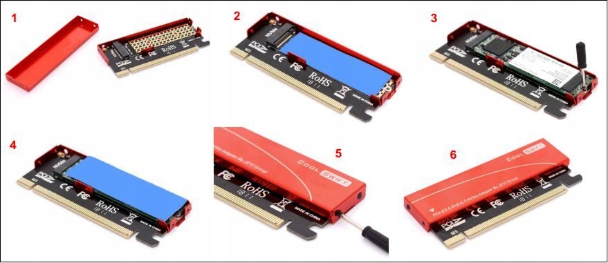 Купить SSD-адаптер PCIe x16 M.2 M-Key NVMe + радиатор JEYI: отзывы, фото, характеристики в интерне-магазине Aredi.ru