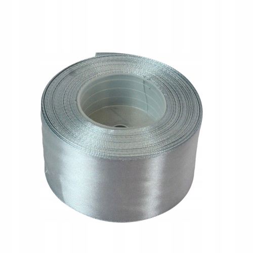 WSTĄŻKA RYPSOWA TAŚMA 5CM 35Y srebrna