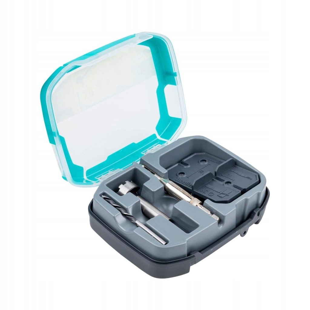 Wolfcraft Set Montaggio Cerniere - 5 Pz, Per Cerniere A Tazza &Oslash; 26 Mm, Con Dime E Punta Forstner