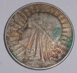 5 złotych - głowa kobiety - Polska - II RP - moneta srebrna - 1933 r.