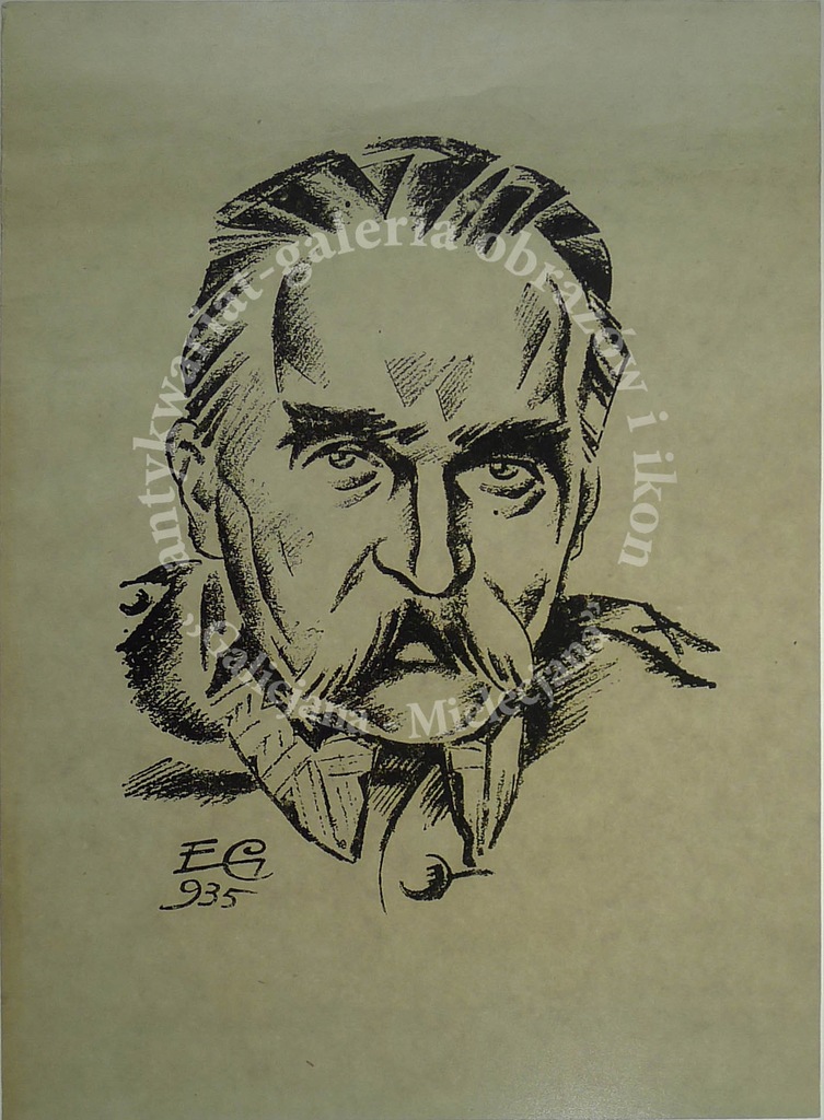 J. Piłsudski grafika EG 935 Edward Głowacki
