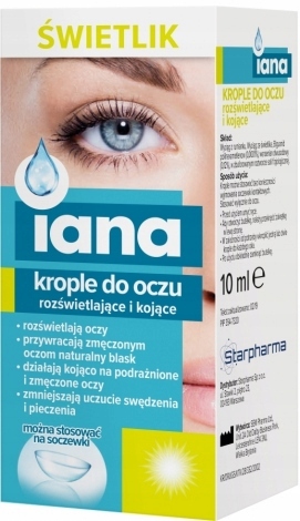 IANA Świetlik krople do oczu kojące rozświetlające 10 ml