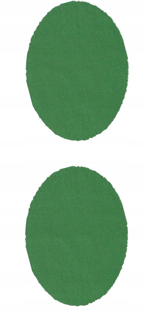 Łata Łaty bawełniana OWAL 2szt 14,5X10cm Zielony