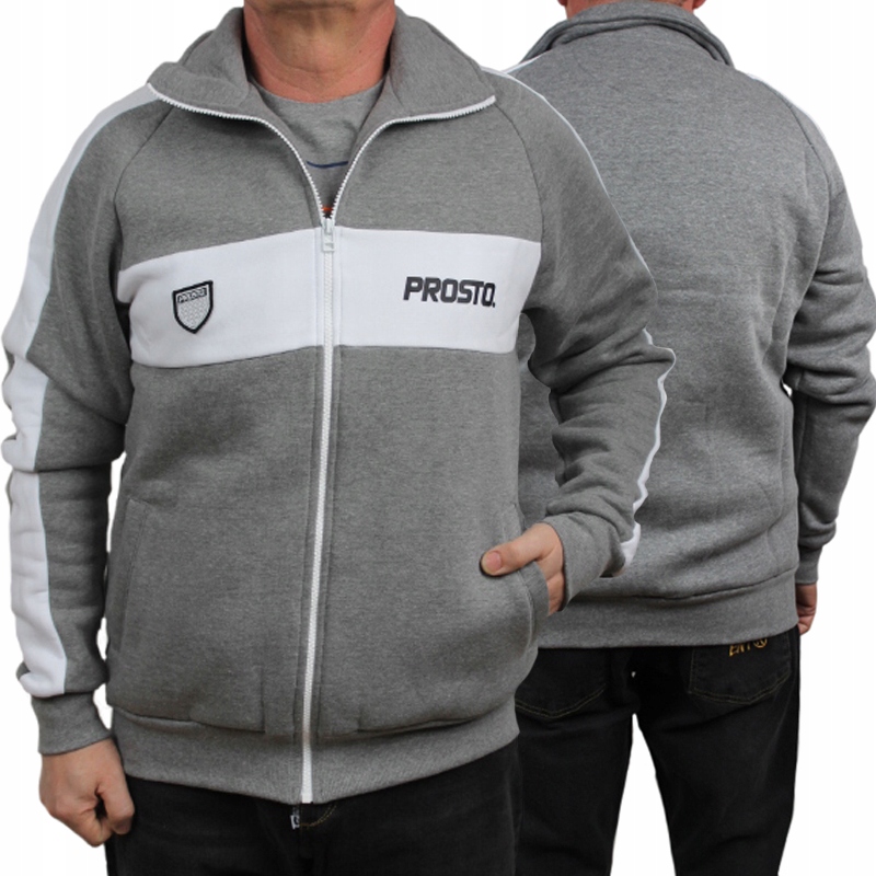 PROSTO bluza FCK ZIP grey stójka + wlepa ARI - XL