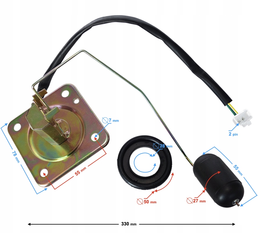 Czujnik poziomu paliwa do motoroweru Volcano 50 / Euro 5