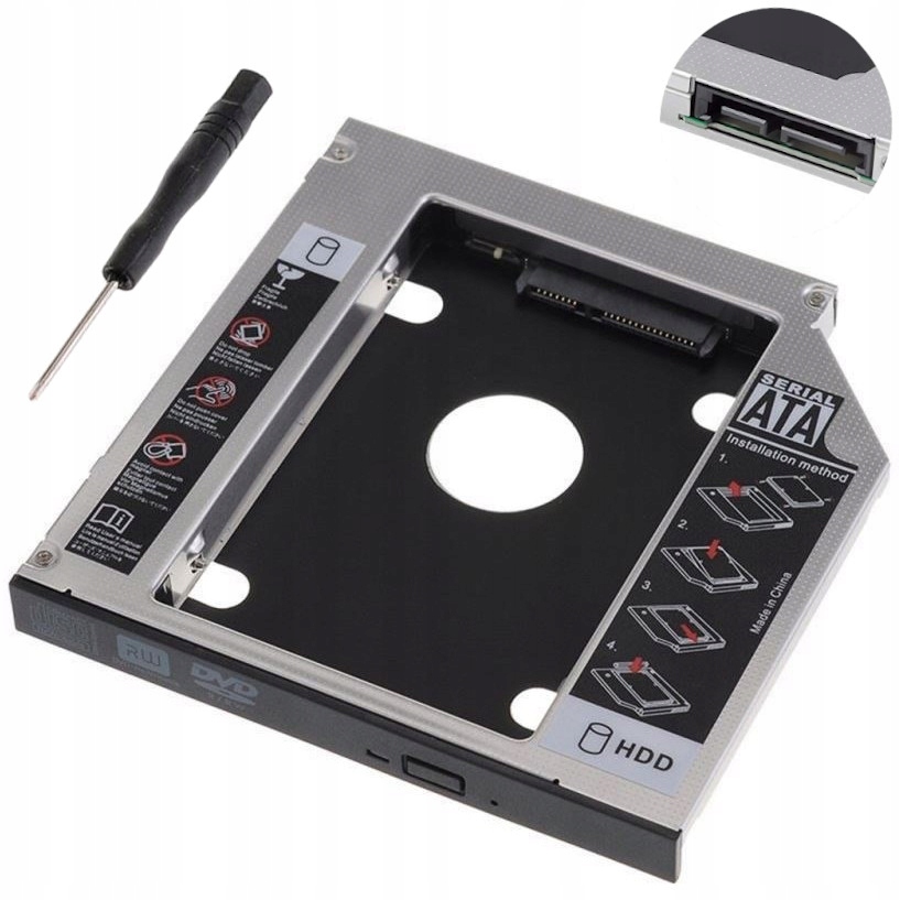 KIESZEŃ DYSKU 2,5" SATA adapter CD ROM DVD