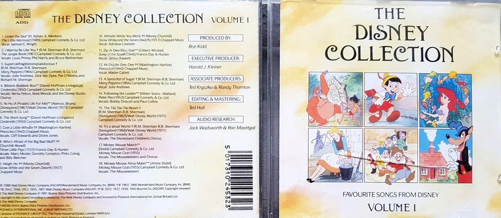 The Disney Collection Piosenki Z Bajek Disneya Cd Oficjalne Archiwum Allegro