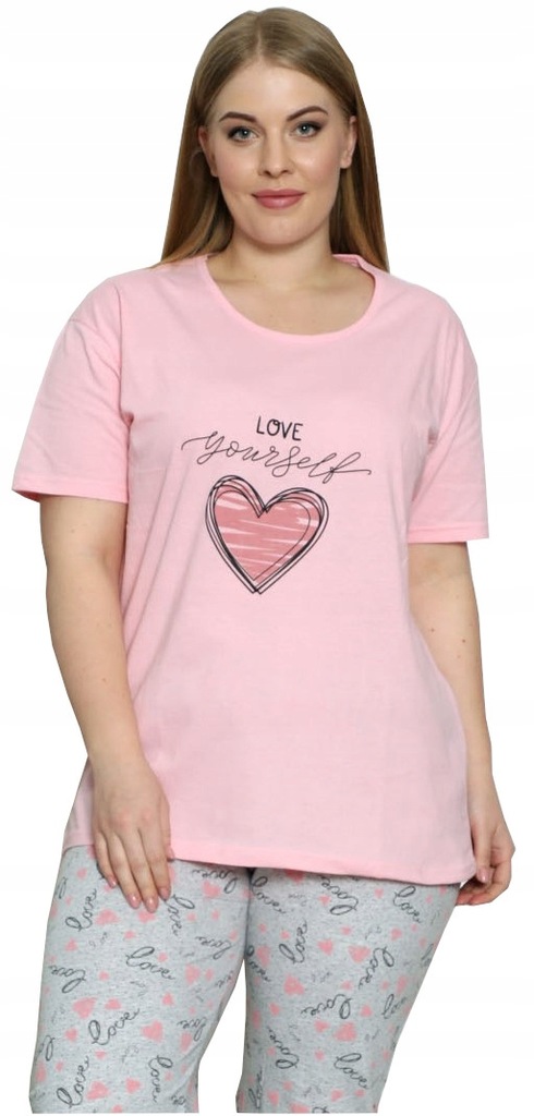 Piżama damska LOVE R: 4XL - 12182345675 - oficjalne archiwum Allegro