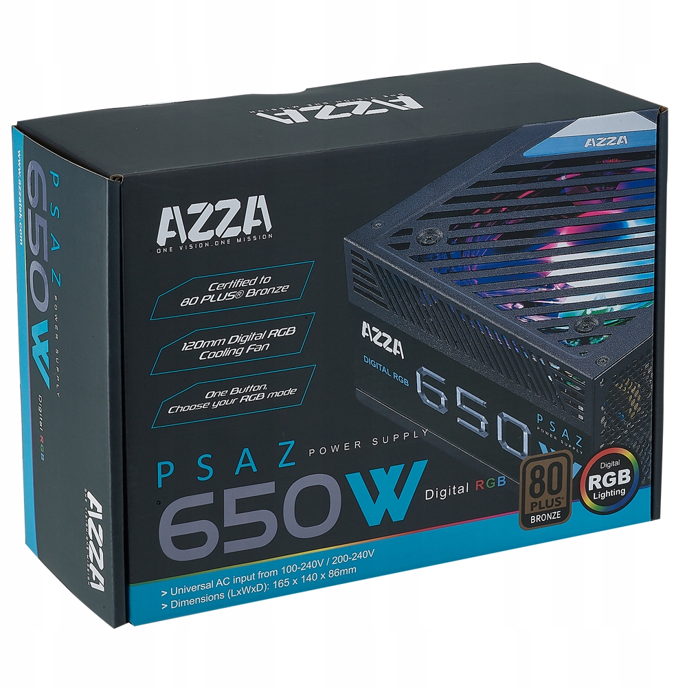 Купить AZZA PSAZ 650W 80+ Bronze RGB компьютерный блок питания: отзывы, фото, характеристики в интерне-магазине Aredi.ru