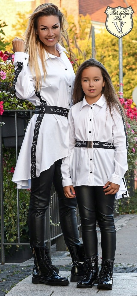 KIDS BY VOGA tunika koszulowa biała r 122-128