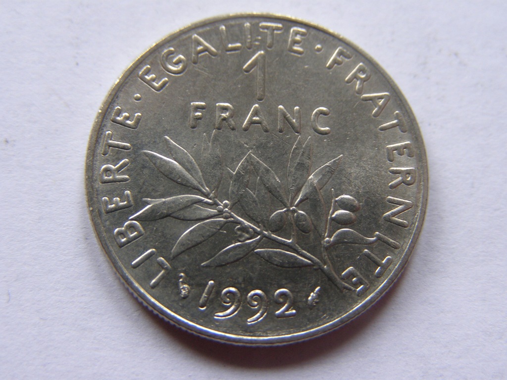 FRANCJA FRANCE 1 FRANC 1992 ROK BCM !!!!!!!!! 0735