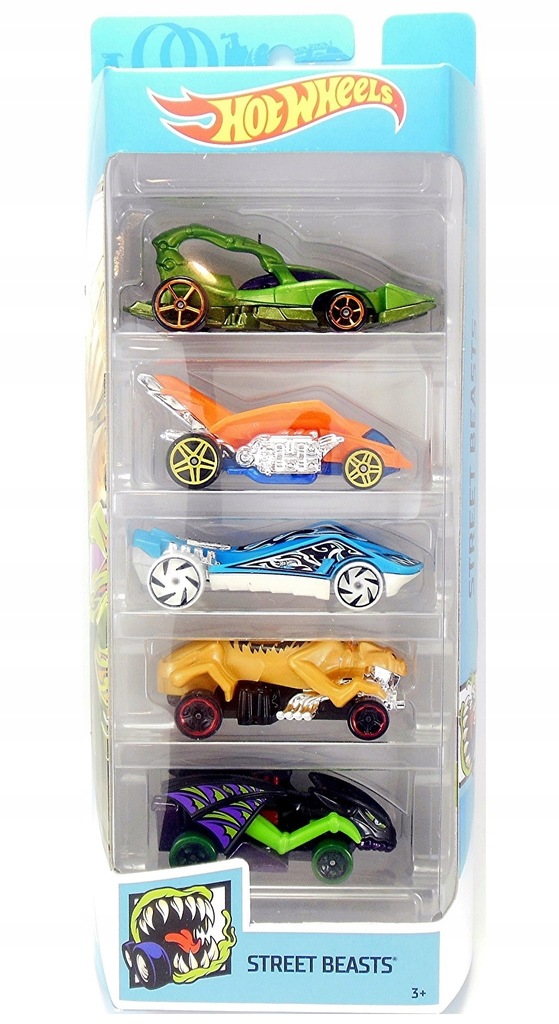 HOT WHEELS ZESTAW 5 AUTEK STREET BEASTS 5szt FYL10