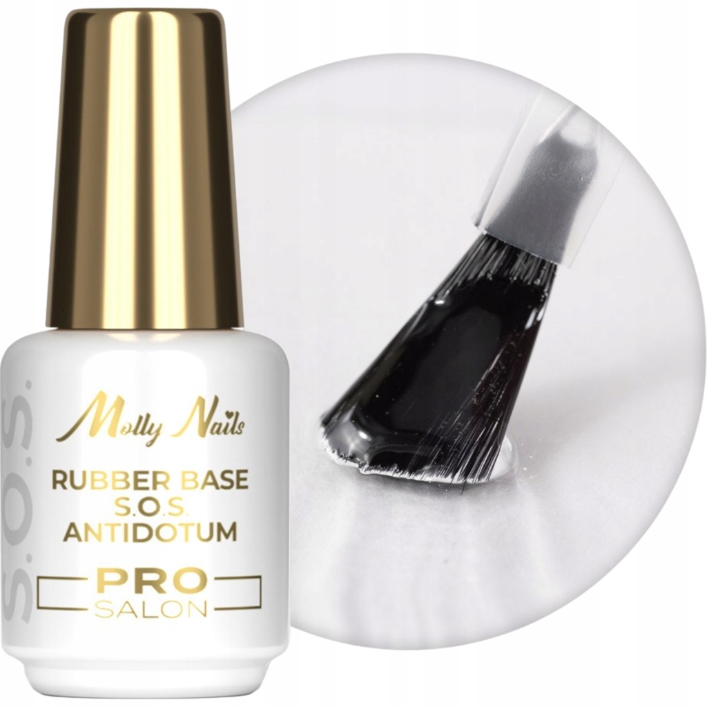 Baza Hybrydowa Kauczukowa MOLLYNAILS 15g Rubber Base Pro Salon Antidotum