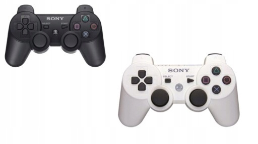 PAD SONY PS3 DUALSHOCK sixaxis CZARNY BIAŁY 2 SZT