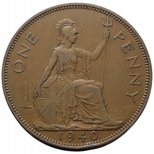 66897. Wielka Brytania, 1 pens, 1940r.