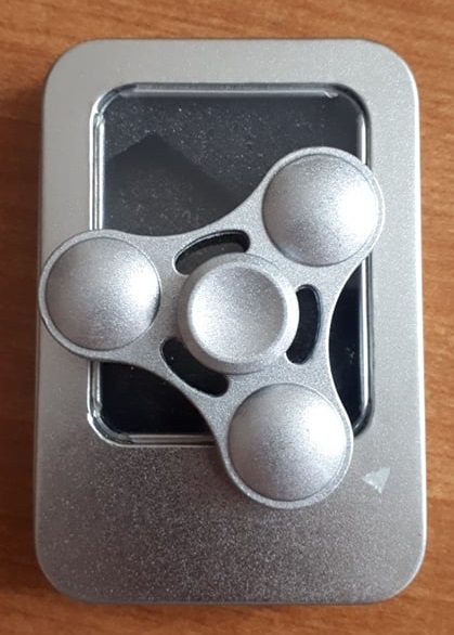 FIDGET SPINNER - Aluminium Srebrny