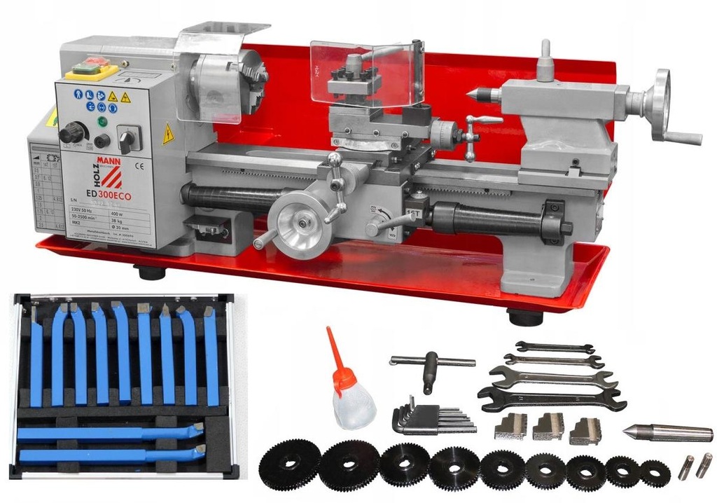 Mini tokarka stołowa do metalu modelarska + noże