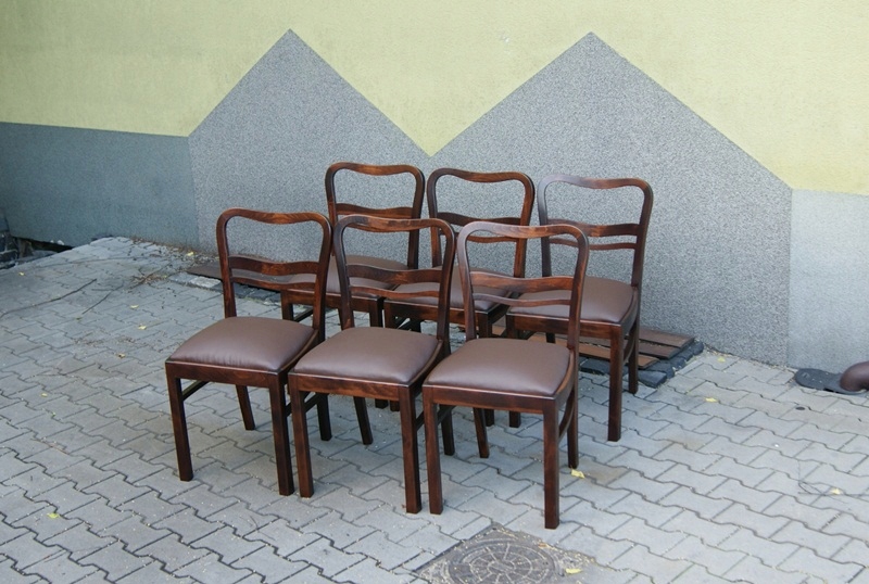 Komplet krzeseł art-deco 6 sztuk _ po renowacji _