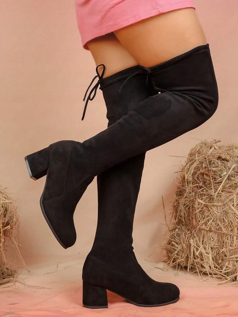 SHEIN CZARNE KOZAKI ZA KOLANO LIT LT7__39