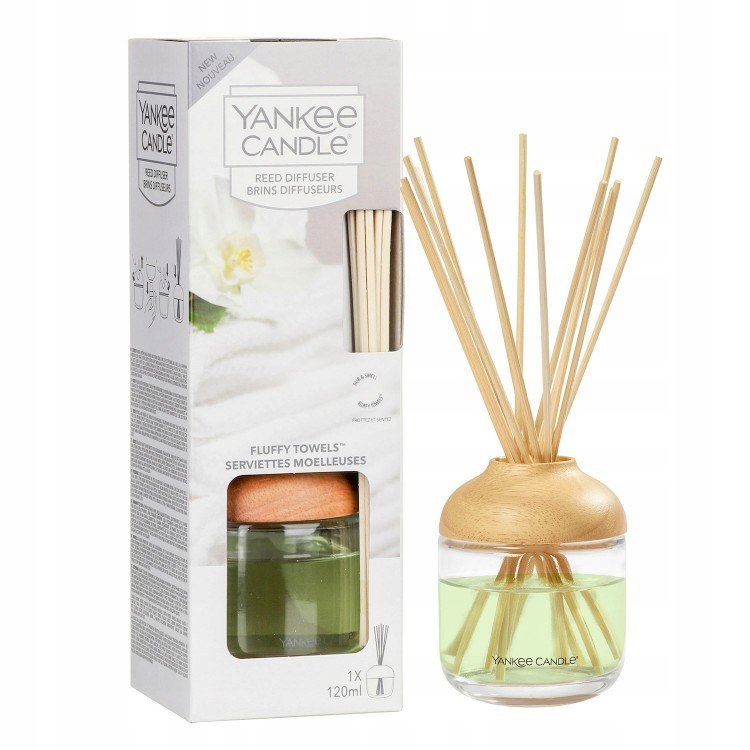 Yankee Candle Reed Diffuser pałeczki zapachowe z dyfuzorem Fluffy Towels