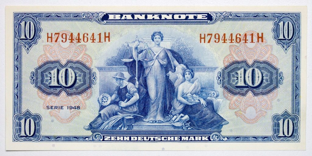 Niemcy 10 marek 1948, Stan 1, RZADKI