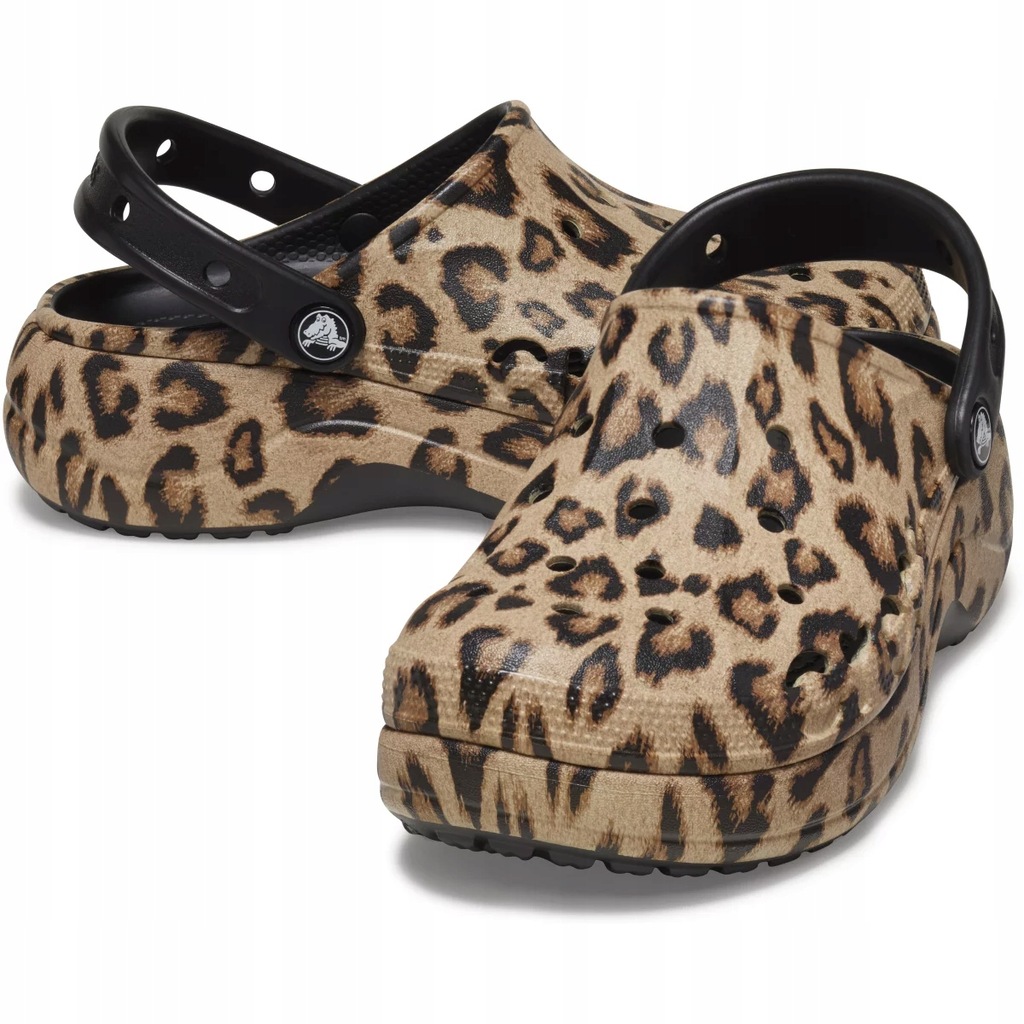 Crocs Damskie Buty Chodaki Klapki Baya Platform Printed 208712 Clog 37-38