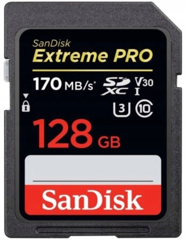 Купить SanDisk Extreme PRO SDXC 128 ГБ V30 UHS-I U3 170/90: отзывы, фото, характеристики в интерне-магазине Aredi.ru