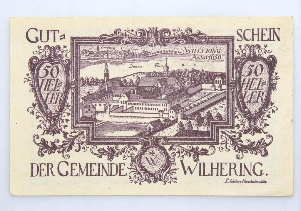 NOTGELD - Austria - Wilhering - 50 Heller 1920