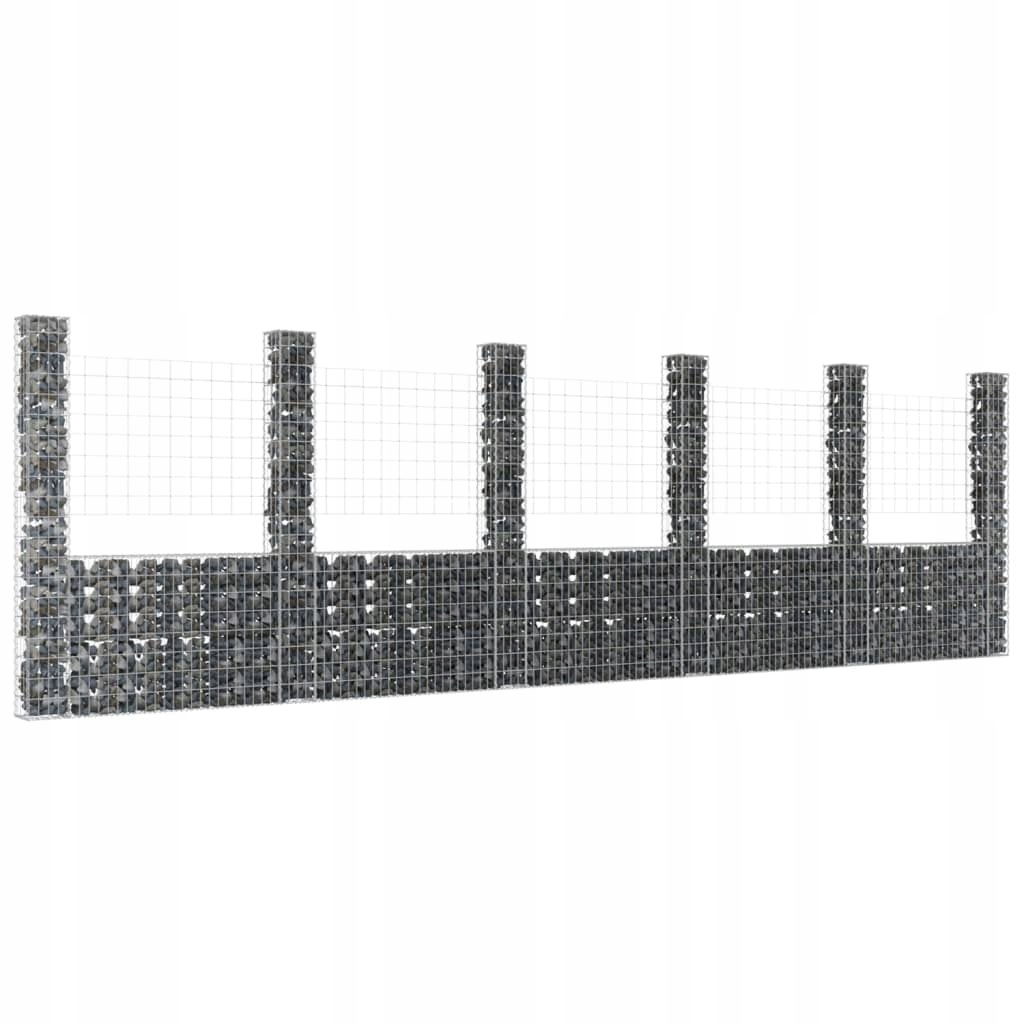 OGRODZENIE GABIONOWE GABION Z 6 SŁUPKAMI 620X20X20