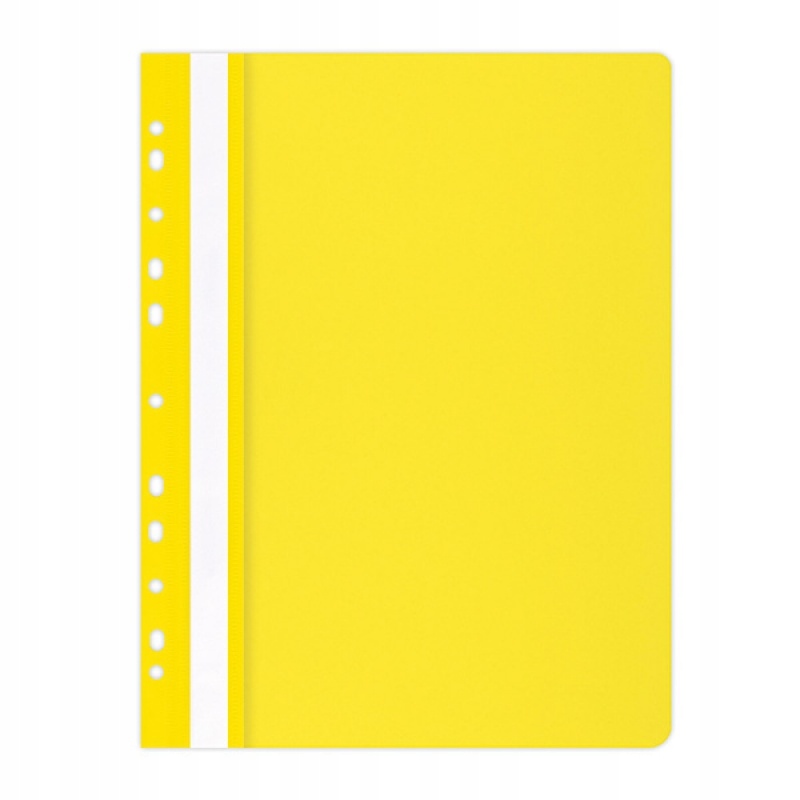 Skoroszyt PP A4 miękki wpinany żółty 25szt