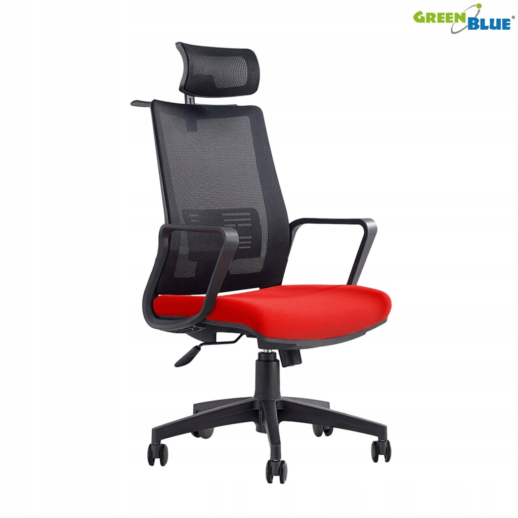 Fotel biurowy ergonomiczny regulowany zagłówek i p