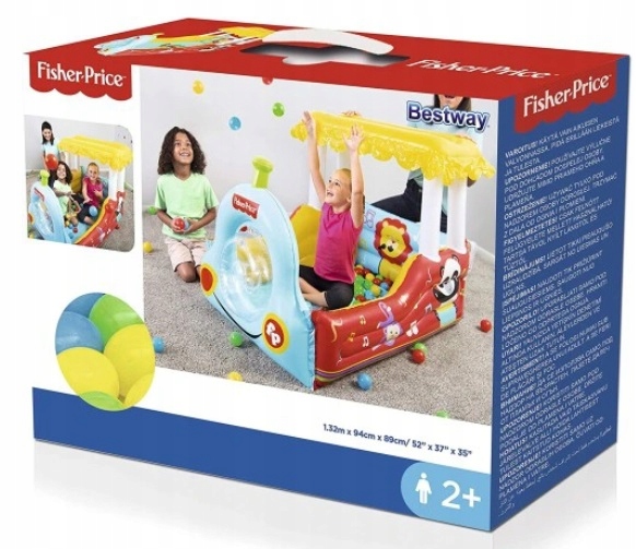 DMUCHANY POCIĄG FISHER PRICE BASEN + PIŁKI BESTWAY