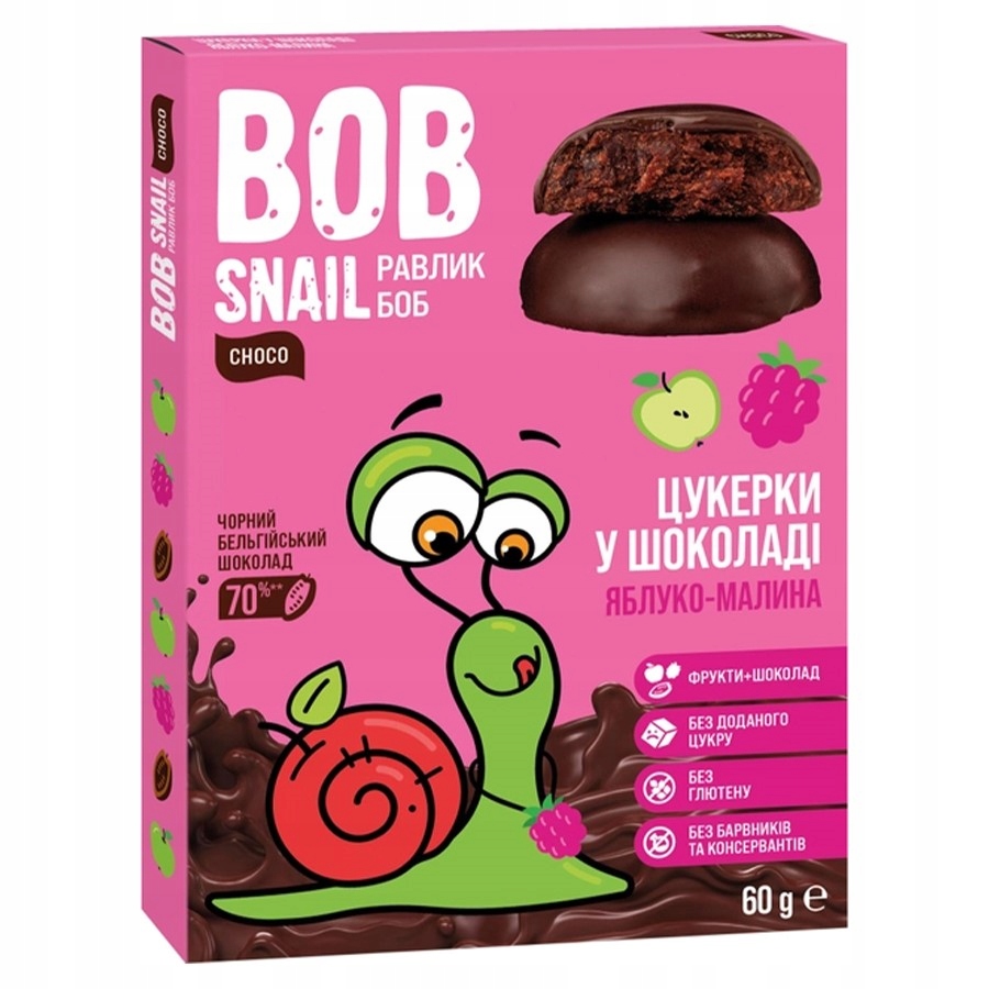 Bob Snail jabłko-malina w ciemnej czekoladzie