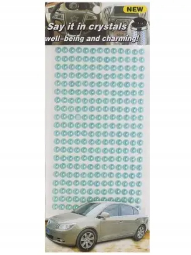 Niebieskie cyrkonie w blistrze 352 sztuki | Efektowne ozdoby do paznokci