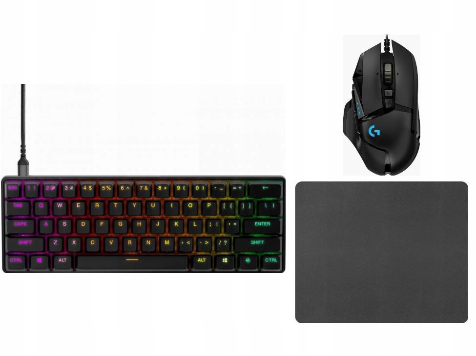 KLAWIATURA PRZEWODOWA SteelSeries Apex Pro Mini US + MYSZKA 25600DPI + PODK