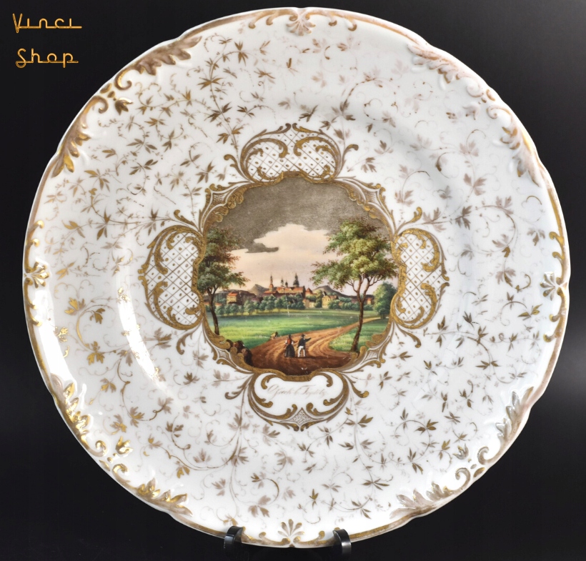 SPM talerz pamiątka weduta Ossek / Teplitz Bohemia