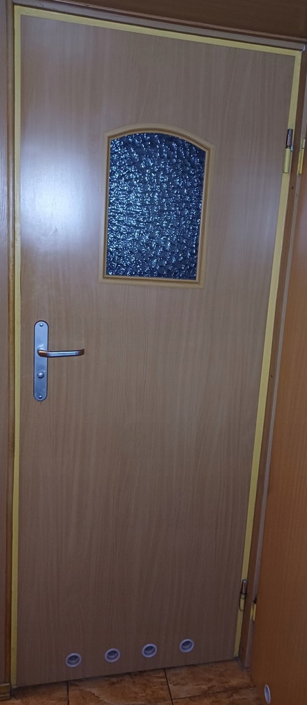 Drzwi wewnętrzne łazienka-wc prawe buk oszklone