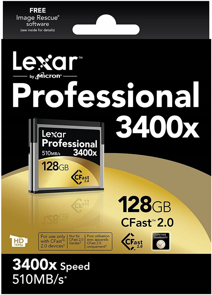 Купить Lexar CF 128 ГБ 3400x (510 МБ/с) Professional FV: отзывы, фото, характеристики в интерне-магазине Aredi.ru