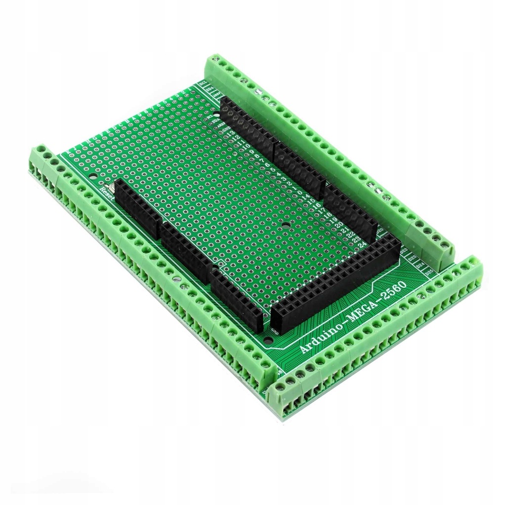 Arduino Mega2560 Terminal block ARK shield zlutowany