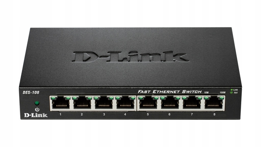 Купить Коммутатор D-Link DES-108 10/100 8-портовый Fast Ethernet: отзывы, фото, характеристики в интерне-магазине Aredi.ru