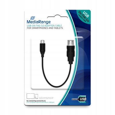 Adapter USB 2.0-Micro USB 2.0 MediaRange MRCS168 0,2m czarny